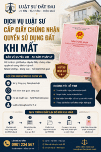 Cấp lại giấy chứng nhận quyền sử dụng đất do mất